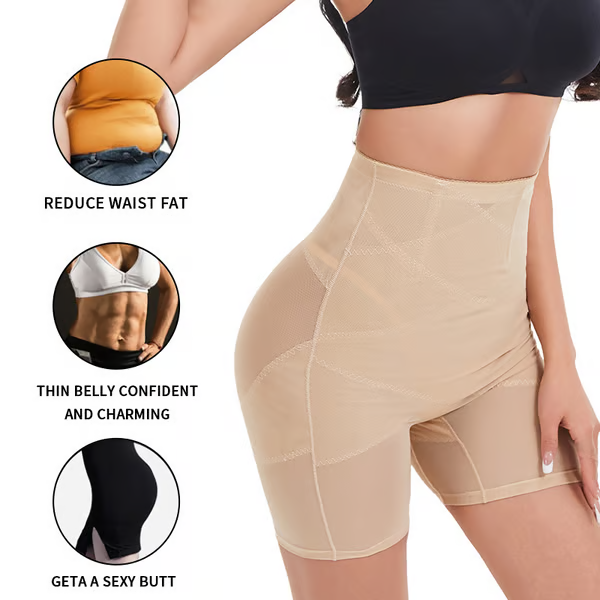4-in-1 Shaper - Quick Slim Shape Wear Tummy, Back, Thighs, Hips - Black/Efffective Seamless Tummy Tucker
